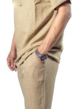 Ensemble Lin Beige (Pantalon + Chemise) - Image 4